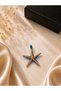 Handmade Glass Starfish Necklace – Blue Starfish Glass Pendant – Summer Concept Women's Necklace with Gold Chain - 3