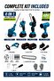 4-in-1 Brushless Garden Power Tool Kit, Cordless 48V Grass Trimmer, Electric Pruner, Mini Chainsa - 3
