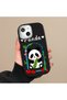 Realme 12 Lite Compatible Case Camera Protector Black Silicone Couple Phone Case Panda Patterned - 6