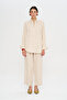 Women's Draped Relaxed Fit 100% Linen Shirt - 3