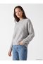 Peak New Season Gray Crew Neck Women's Knitwear Sweater
