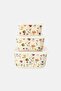 3 Piece Storage Containers With Lids, White