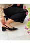 Self Black Suede Buckle 5 cm Heel Sandals - 3
