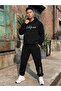 Unisex California Printed Oversize Hooded Tracksuit Set Loose Fit