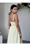 Women's Sari Maxi V-Neck Buttoned Side Tie Sleeveless Poplin Dress - 5