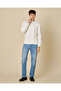 Boys White Jacquard Crew Neck Sweatshirt - 2