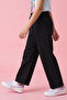 Solid Wide Leg Pants with Drawstring Waist - 3