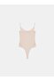 32730 Lace Detailed Strappy Bodysuit-Stone - 5