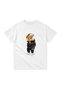 Men's Graphic Printed Teddy Bear Character T-Shirt with Headphones Sporty Style Relaxed Fit Casual Modern - 2