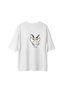 Women's Oversized Cartoon Face Printed Short Sleeve T-Shirt with Exaggerated Eyes Design Relaxed Fit Casual - 2