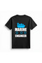 Women's Ship Engineer Printed Short Sleeve T-Shirt %100 Cotton Comfortable Casual Cut Comfortable Modern Stylish - 2