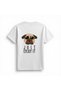 Women's T-Shirt with Dog Motif Printed with Sunglasses - 2
