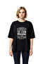 Women's Oversize Strong Message Printed T-Shirt 100% Cotton Relaxed Fit Casual Modern Stylish Comfortable Elegant