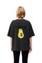Women's Oversize T-Shirt Cute Avocado Cat Printed Relaxed Fit Casual Wear Comfortable Modern Stylish