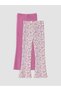 Lcw Kids Elastic Waist Floral Girls' Leggings 2-Piece