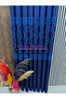 Bohemian Style Fringed Dark Blue Navy Blue Panel Backdrop Curtain 1X3 Fine Pleated [Single Panel] Non-Ironable - 7