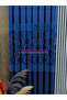 Bohemian Style Fringed Dark Blue Navy Blue Panel Backdrop Curtain 1X3 Fine Pleated [Single Panel] Non-Ironable - 5