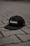Black Hiphop Snapback Hat with Interchangeable City Embroidery Patch – Urban Baseball Cap with Flat Brim