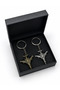 Set of 2 Metal Warplane Keychains in Bronze and Silver Color Gift - 2