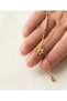 Women's Gold Color Daisy Figured Stick and Ball Detailed Adjustable Dangle Y Lariat Thin Chain Necklace - 2
