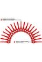 50 plastic blades for mowers & trimmers, red, 90mm. - 3