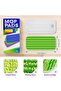 Three-piece replacement mop set, microfiber, green. - 2