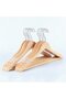 10 wooden clothes hangers with 360° anti-slip design