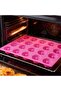 Savarin double-ended cake mold, 20 holes, suitable for candies, rose red. - 2