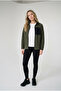 Women's Khaki Comfortable Fit Full Zipper Thick Outdoor Fleece Jacket with Front Pockets - 4