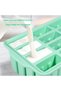Ice cream mold with 12 holes, made of silicone for easy demolding, suitable for homemade popsicles and yogurt, blue. - 4