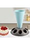 Piping bag storage rack, 8 compartments, easy to clean, red. - 4