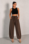 Women's Tencel Fabric High Waist Shalwar Baggy Trousers