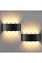 2-pack 8W waterproof LED wall washer warm white.