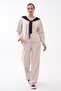Women's Shawl Look Detailed Sweat Pants Modal Set 265193 - - 2