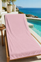 Minimal Plain Pastel Pink Single Color Patterned 70X150 Beach Towel - Digital Printed Bath Towel - 4