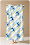 Cute Teddy Bear Tropical Leaf Floral Pattern 70X150 Beach Towel - Digital Printed Bath Towel