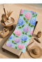 Pastel Blue Pink Hydrangea Botanical Patterned 70X150 Beach Towel - Digital Printed Bath Towel - 5
