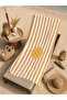 Retro Orange Striped Orange Slice Patterned 70X150 Beach Towel - Digital Printed Bath Towel - 4