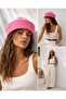 Betty Bands Women's Pink Bucket Hat – Textured Fabric Summer Sailor Hat - 4