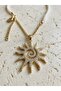 & Zircon Stone Sun Pendant Necklace - 2