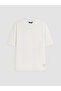 Ecru Crew Neck Interlock Men's T-Shirt
