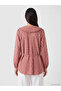 Burgundy Peter Pan collar Plaid Women's Shirt Tunic - 4