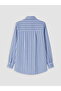 Blue Striped Women's Shirt Tunic - 3