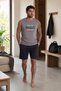 Men's Two-Piece Set 100% Cotton, Summer, Gym, Athlete, Football, Fitness, Jogging, Home Wear Anti-Sweat - 4