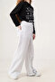 Girl's Daisy Embroidered City Style Linen Trousers 2577 - 4