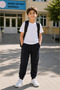 3-Pack Advantage Package Girls Boys Unisex School Sweatpants Lycra First Quality 2 Yarn Compact Combed Cotton Without Drawstring - 2