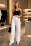 Tpc Women's White Loose Jean Lycra Denim Trousers Palazzo New Season-1