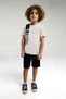 Boys' Premium Cotton Logo Written Comfortable Fit Short Sleeve Shorts Pajama Set