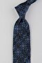 Turquoise Dark Green Motif Pattern Italian Silk Pleated Tie Est235 - 3