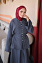 Anthracite Waist-Tie Shirt and Skirt Set - 3